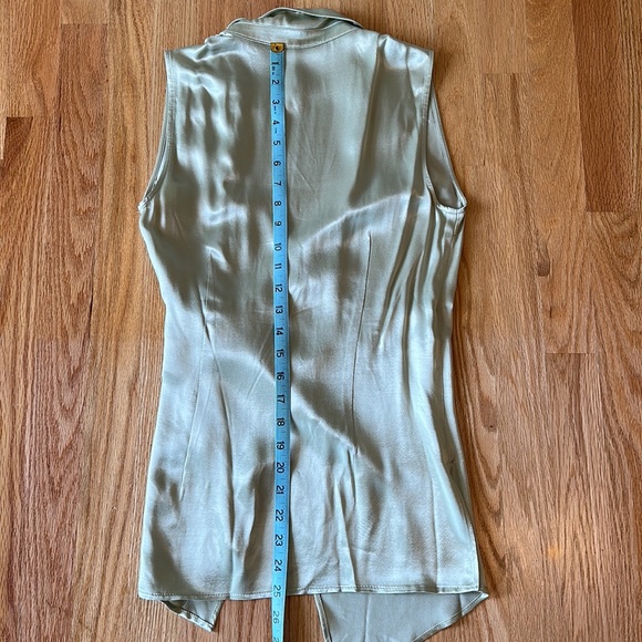 NWT Anthropologie Mint Green Tie Tank Blouse - Picture 9 of 9